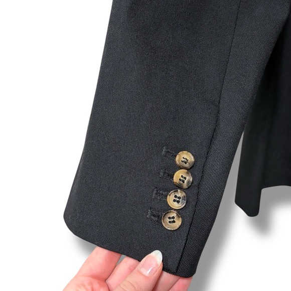 NWT Anine Bing Kaia Double Breasted Black Wool Oversized Blazer Size XL - Picture 8 of 11